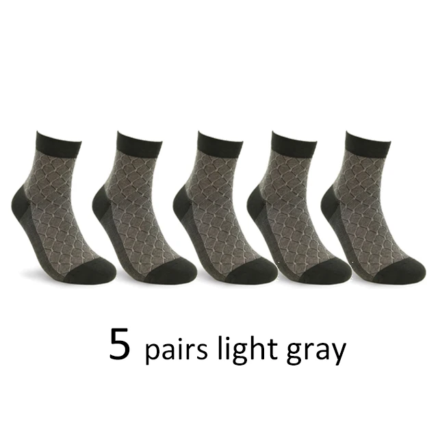 5 light gray 216 10 штук = 5 пар/лот носки из бамбукового волокна; Для мужчин здоровье комфорт Гольфы модные осень-зима для мужской американский размер 7,5-11,5 новые стили - Цвет: 5 light gray 216