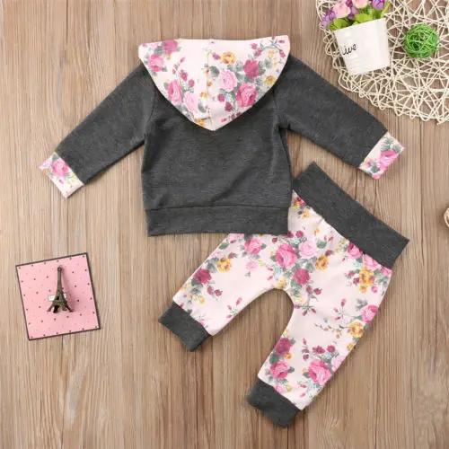 Одежда для маленьких девочек в наличии США свитер с капюшоном и длинными