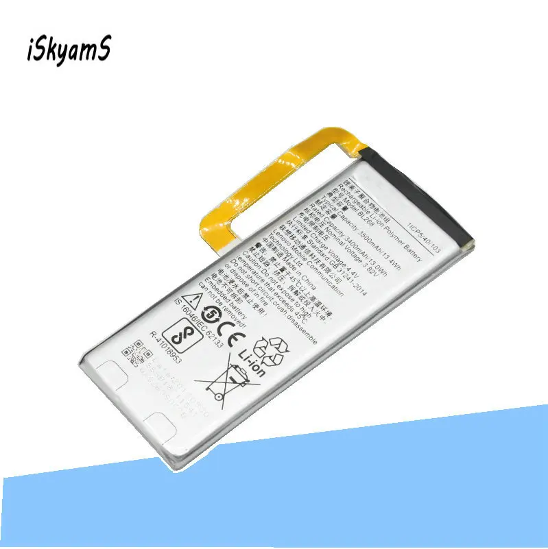 Сменный аккумулятор iSkyamS 1x3400 мАч/Вт/ч BL268 для смартфона Lenovo ZUK Z2 Z2131|Аккумуляторы