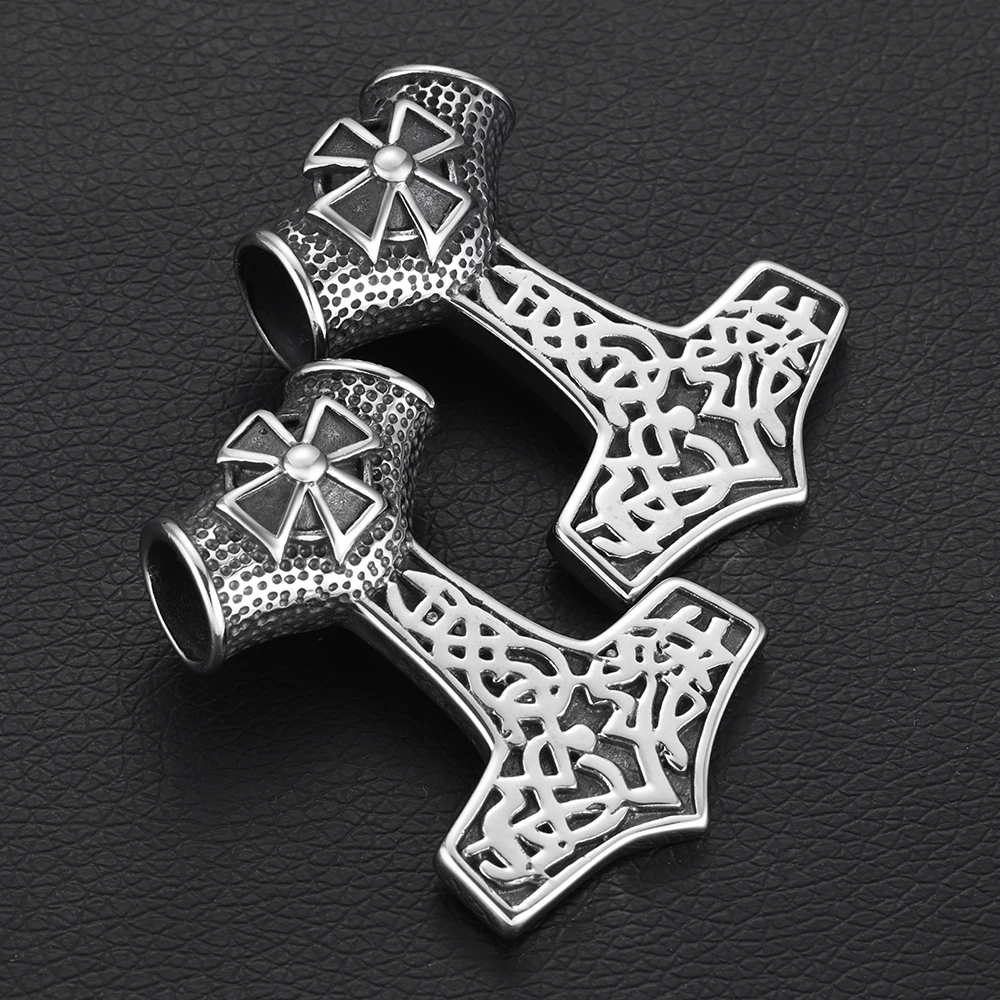 Нержавеющая сталь викингов Тор молоток кулон отверстие 10 мм для ожерелья DIY