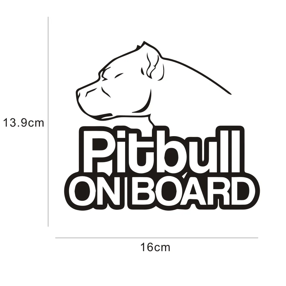 Автомобильные наклейки s 16 см* 13,9 см Pitbull на доске, автомобильные наклейки на мотоциклы, светоотражающие наклейки для автомобиля, купить 2, сохранить половину пользовательских стикеров