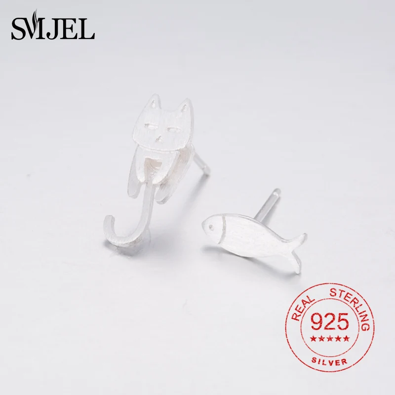Женские серьги гвоздики SMJEL из серебра 925 пробы с защитой от