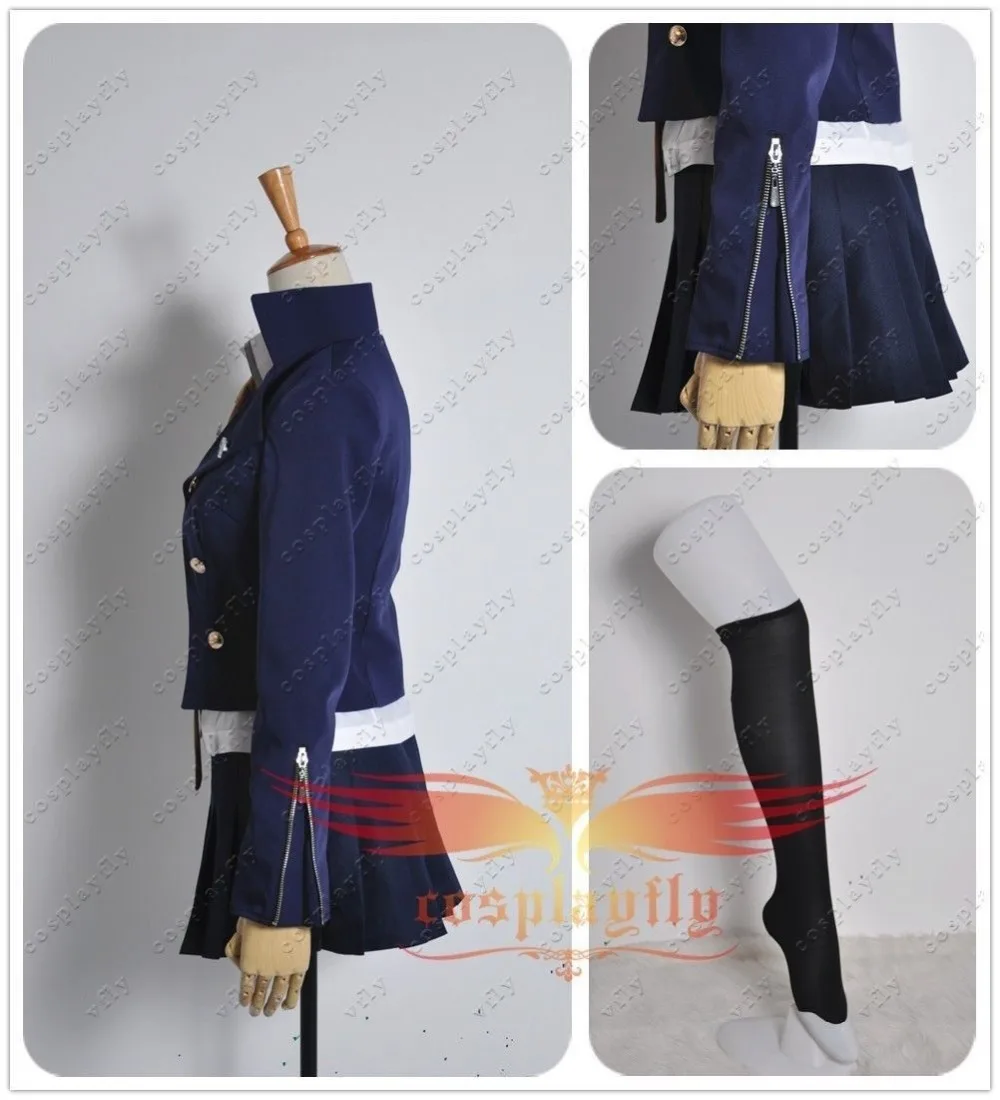 Костюм для косплея из ткани и туфель Danganronpa Dangan Ronpa Kyoko Kirigiri фиолетовые ботинки