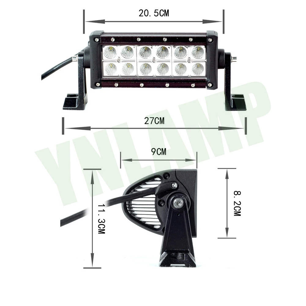 YNROAD 36 Вт 10 дюймовая винтовая двухрядная светильник вая балка дальнего света