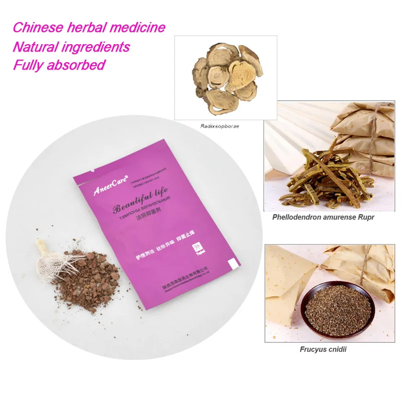 Тампоны для китайской медицины 6 шт. вагинальный тампон выбросы токсинов гигиена