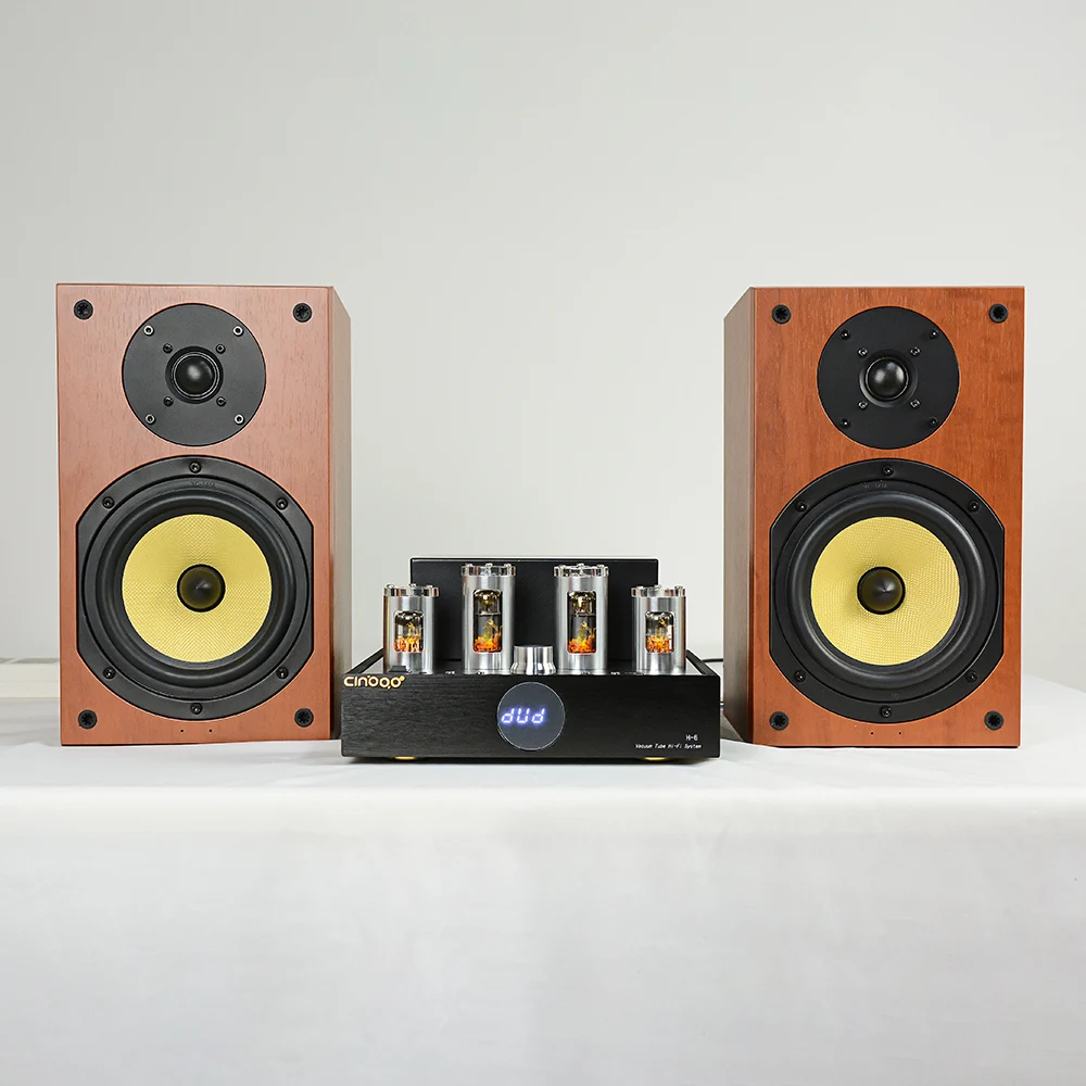 Вакуумная трубка AIYIMA Bluetooth 4 0 65Wx2 6N2 6P1 Hi Fi усилитель мощности 2 1 канала аудиотрубки