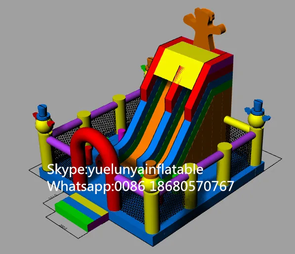 Прямая продажа с фабрики надувной замок горки большие препятствия клоун горка