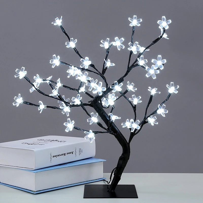 Luminarias светодио дный Cherry cherblossom дерево свет ночные светильники Настольная лампа