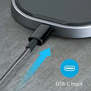Anker Беспроводное зарядное устройство с USB-C 15 Вт металлическая мощная Быстрая зарядка qi-сертифицированная 7,5 Вт для iPhone 10 Вт для Galaxy и многое другое