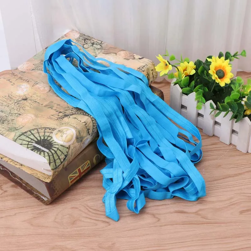Sky blue 10 мм ширина цветная плоская швейная эластичная лента для нижнего белья, брюк, бюстгальтера, резиновой одежды, декоративный Регулируемый мягкий эластичный пояс - Цвет: Sky blue