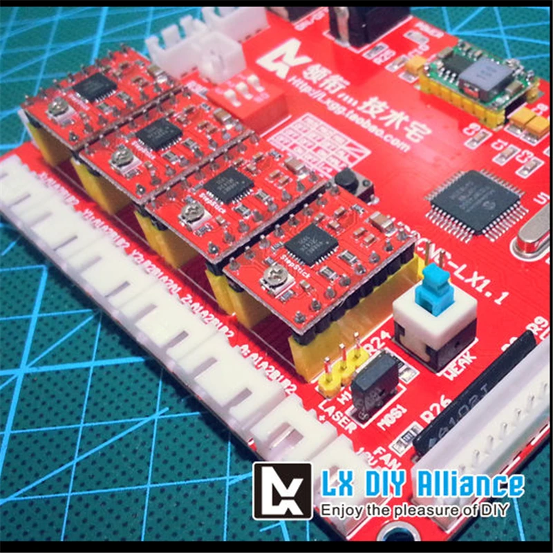 Лазерная гравировальная машина лазерная Мини DIY 4 оси шаговый двигатель