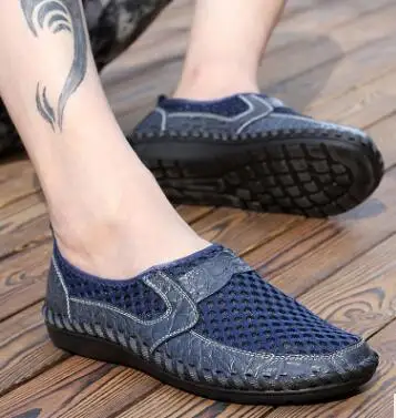 2018 summer new men mesh shoes slip wear casual men's loafers factory direct plus size 38-46 | Обувь
