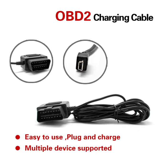 10 шт./лот! Зарядный кабель OBDII адаптер питания Micro USB или Mini 16 контактный разъем OBD2