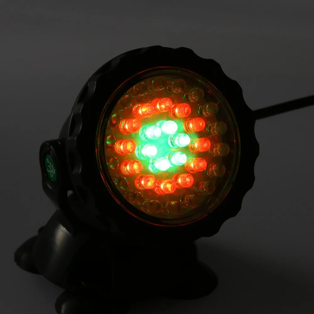 Погружной 36 светодиодный RGB подводный источник света водонепроницаемый аквариум