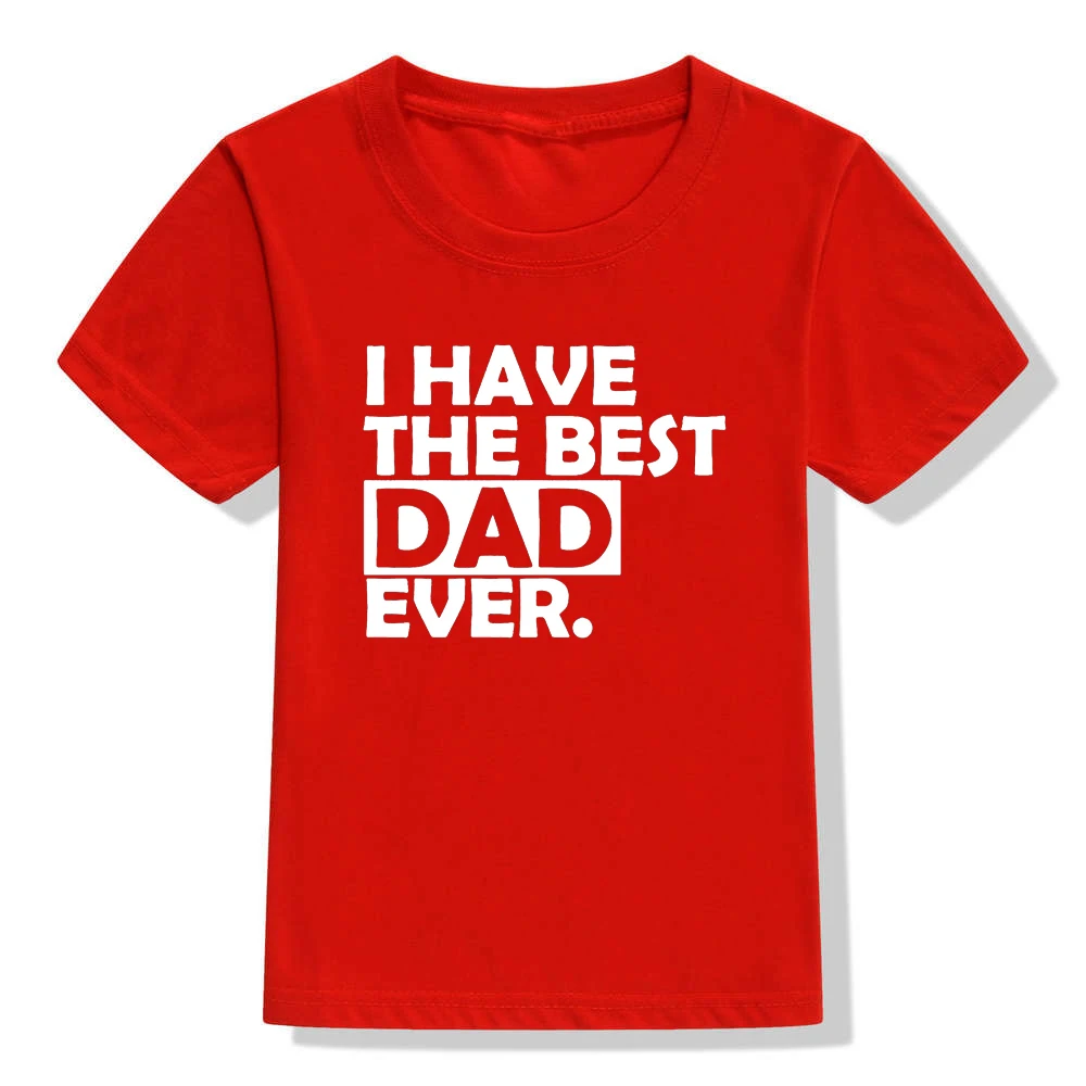 Футболка для мальчиков с надписью «I Have The Best Dad& I Have The Best Mom» футболка для маленьких девочек милые летние топы с короткими рукавами для близнецов
