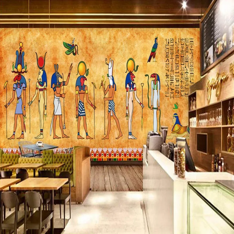 3D photo wallpaper Retro Egyptian fresco custom bedroom living room bar restaurant background wall mural | Обустройство дома