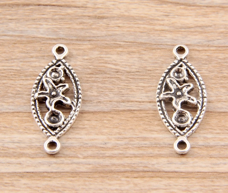 

Wholesale 50pcs Tibetan Silver Connector Charm Pendant 11x27mm NXET407