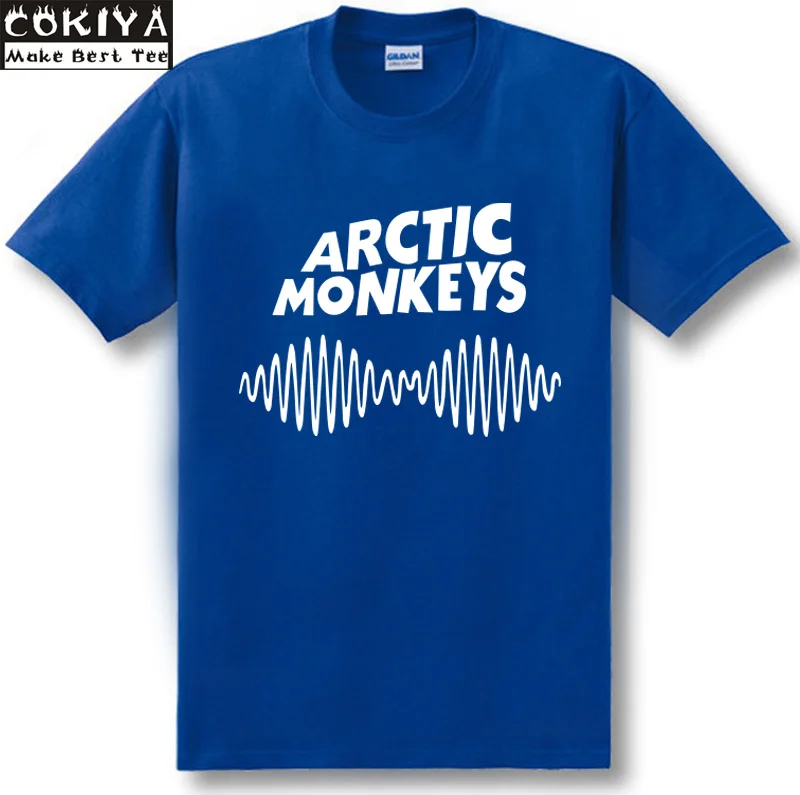 Футболка arctic monkeys 100% хлопок Мужская черная футболка с коротким рукавом на заказ