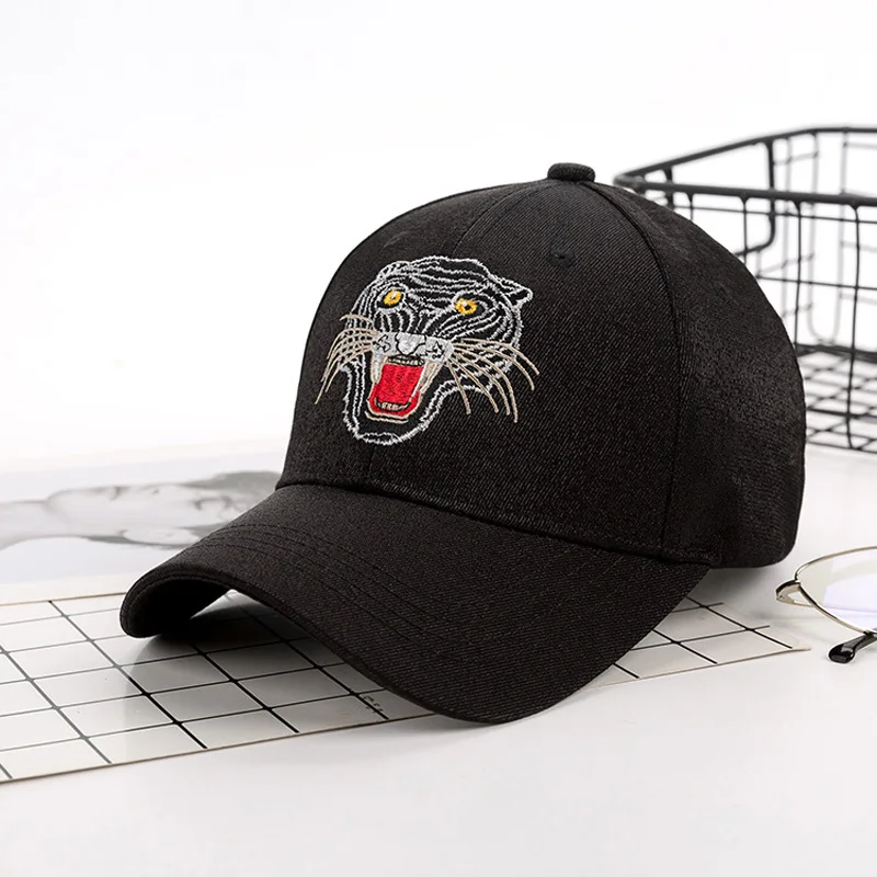 2019 новая хлопковая модная шапка с вышивкой тигра для мужчин и женщин дышащая