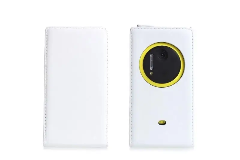 Черный чехол-книжка из натуральной кожи для Nokia Lumia 1020 с магнитной застежкой чехол