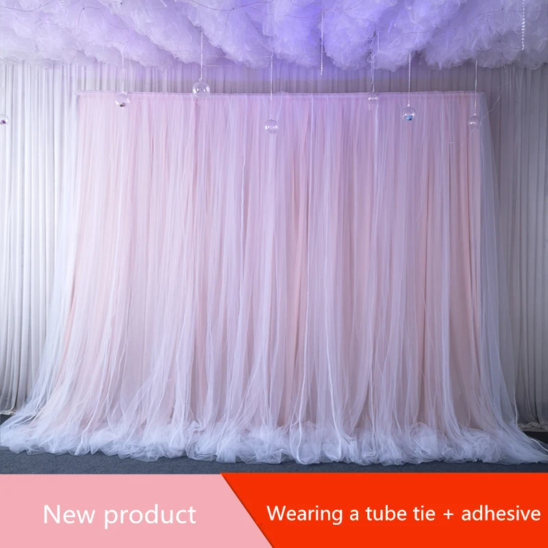 Сделанная на заказ Свадебная декоративная марлевая фоновая Фата 3 м * свадебная