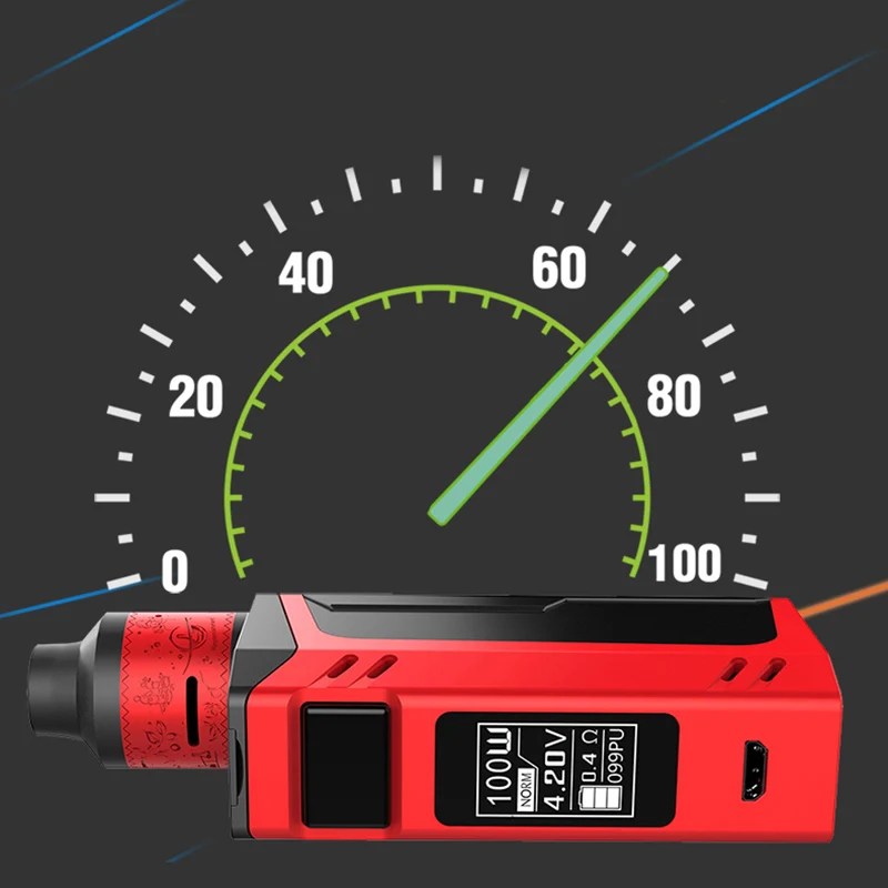 Мода 100 Вт TC vape Mod Box 510 нить Kit 6 мл с 3000 мАч батарейный стартовый комплект кальян