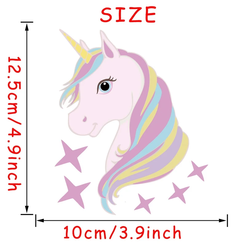 

2pcs Cute Unicorn Switch Sticker Living Room Decoration Removeable PVC Sticker Wall Decals Bathroom Decor