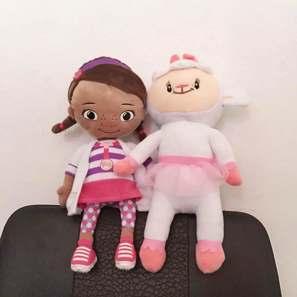 Doc McStuffins/распродажа; Плюшевые игрушки 30 см Dottie девушки и 30 см мягкие игрушки овечки Мягкая кукла для малышей для детей, подарок - Цвет: 2pcs