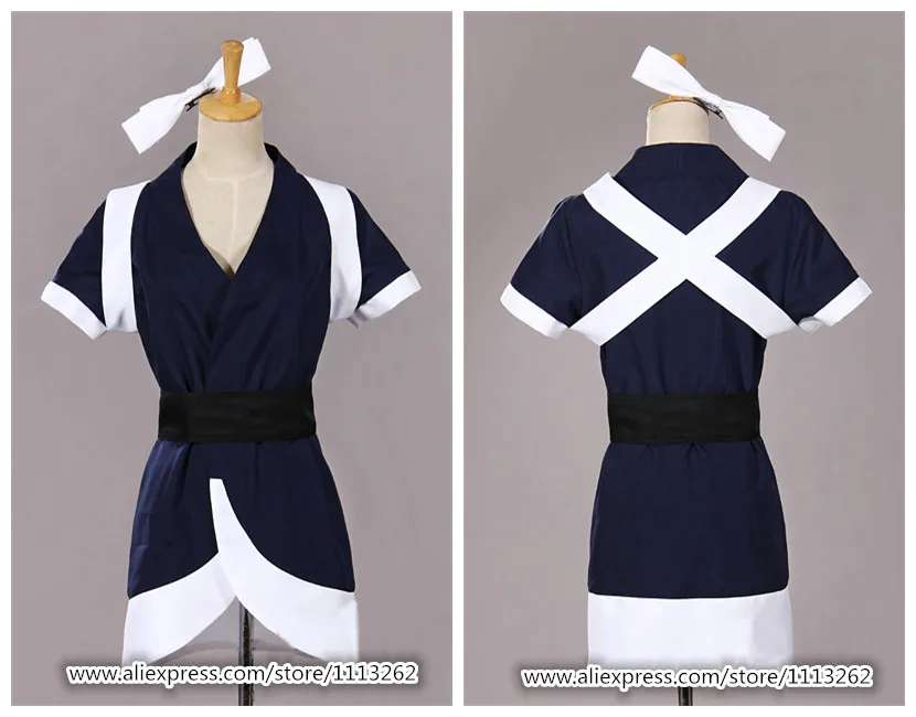 Японское аниме Ranma 1/2 Косплей Kuonji Ukyo костюмы Женское кимоно бесплатная