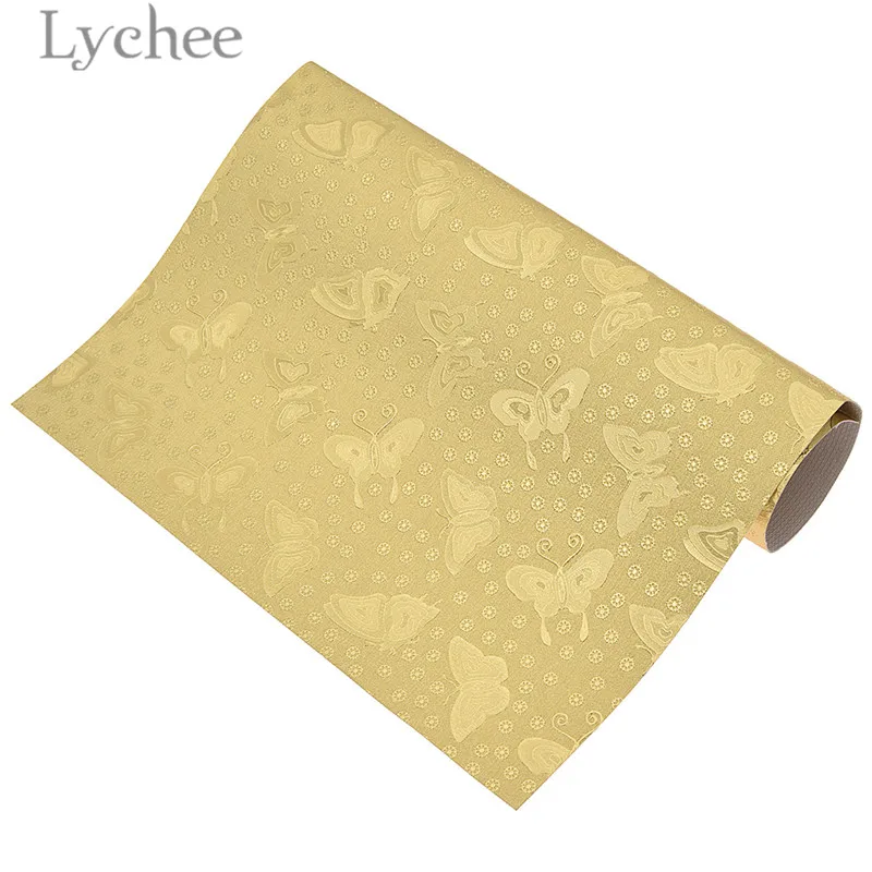 Lychee Life 1 шт. A4 бабочка цветок тиснение искусственная кожа золотой цвет