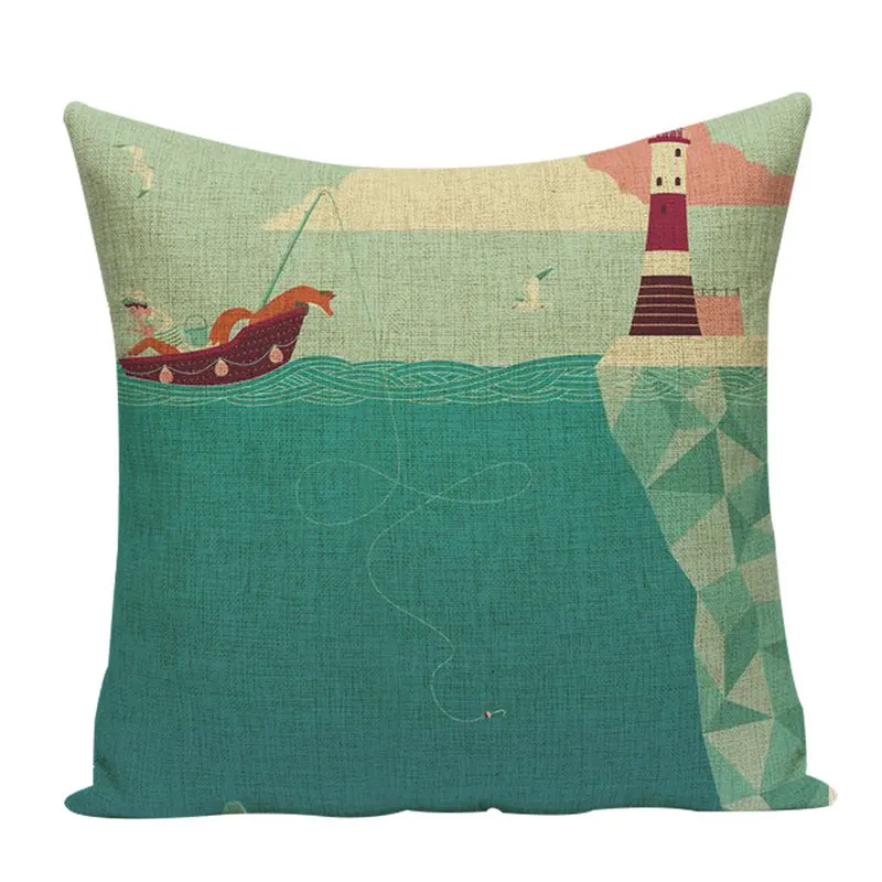 Морской Ретро стиль раковины наволочка высокое качество белье хлопок подходит