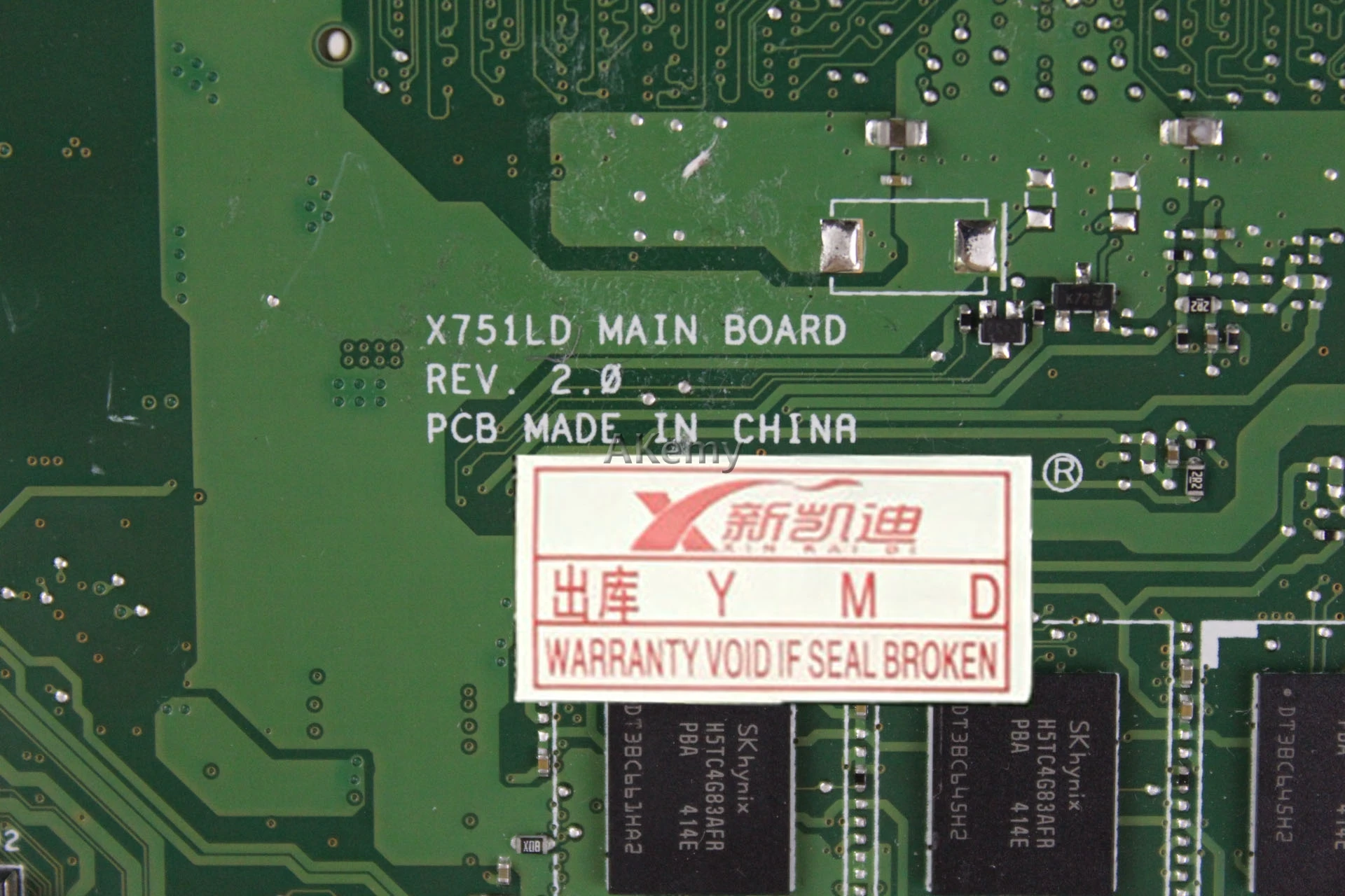 Akem X751LB GT940M/2 ГБ Материнская плата Asus X751L R752L K751L X751LN X751LD X751LJ X751LB DDR3 материнской платы ноутбука 4 Гб Оперативная память I7-5500U