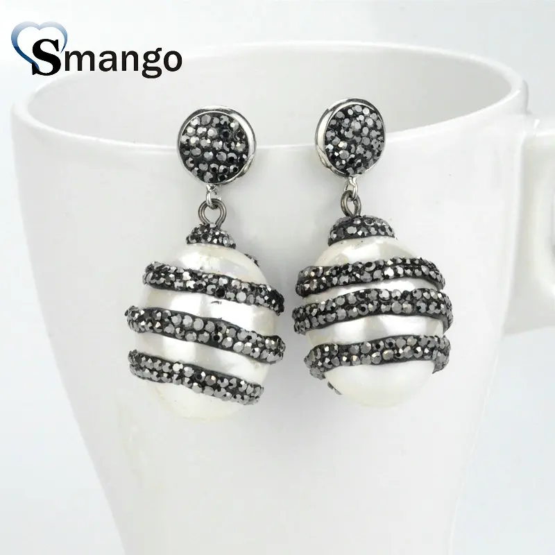 3Pairs The Oval Pearl Earrings Women Fashion Earrings.two Colors Crystals | Украшения и аксессуары