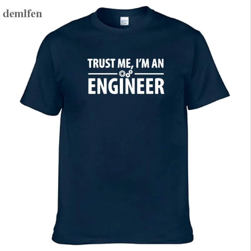 Funny New Fashion Trust Me I Am An Engineer T Shirt Men Custom Pattern Cotton Male T-shirt Casual Short Sleeve Tops Tees Summer | Мужская