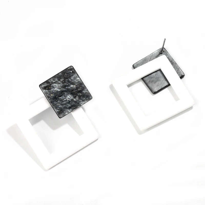 ez256D Новинка, женские серьги, ацетатные волокна, цветные, в стиле бохо, Ретро стиль, модные висячие серьги, подходят для свадьбы, ювелирные изделия, подарки для девушек - Окраска металла: ez256D