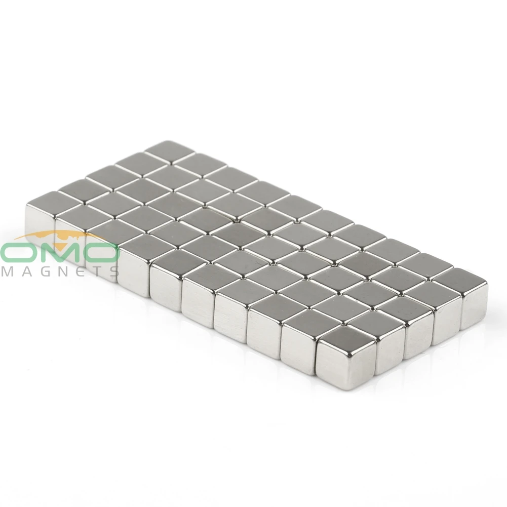OMO Magnetics 50 шт. супер сильные блочные кубовидные Магниты редкоземельные неодимовые