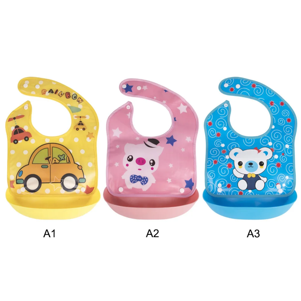 Милый детский нагрудник с героями мультфильмов водонепроницаемый не нужно мыть