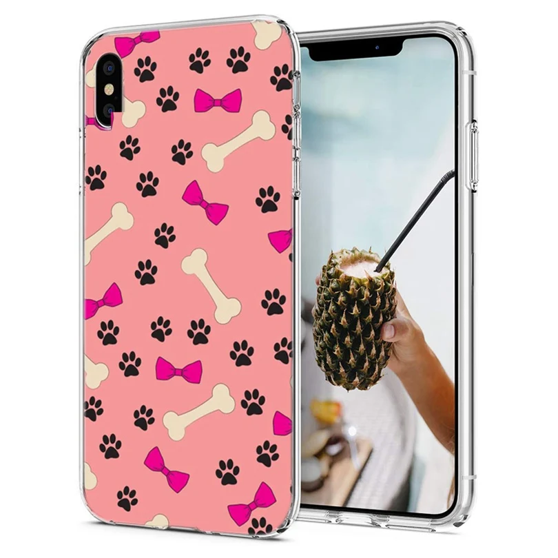 Чехол для iPhone 7 8 Plus 6 S/6 мягкий чехол из ТПУ дизайн Звездный горошек X XS XR Max задняя