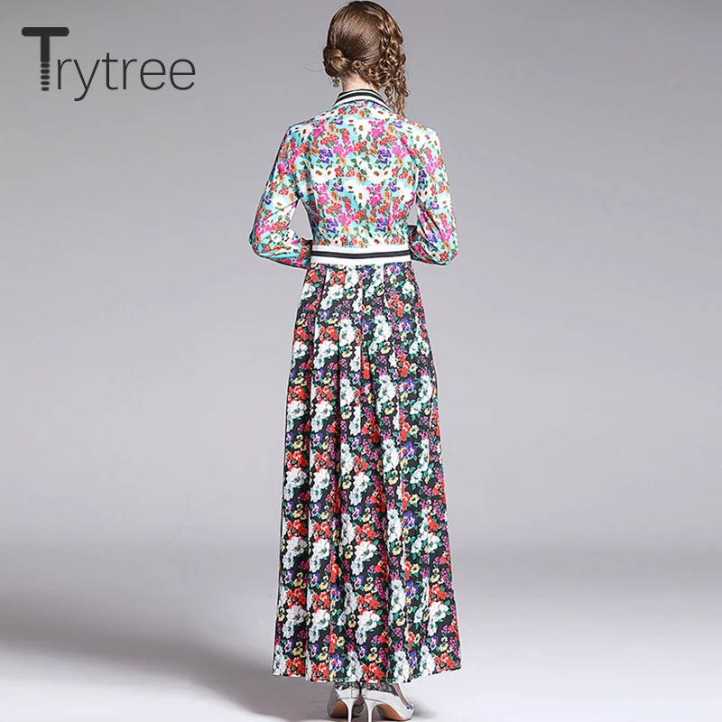 Платье рубашка Trytree женское с отложным воротником повседневное офисное платье