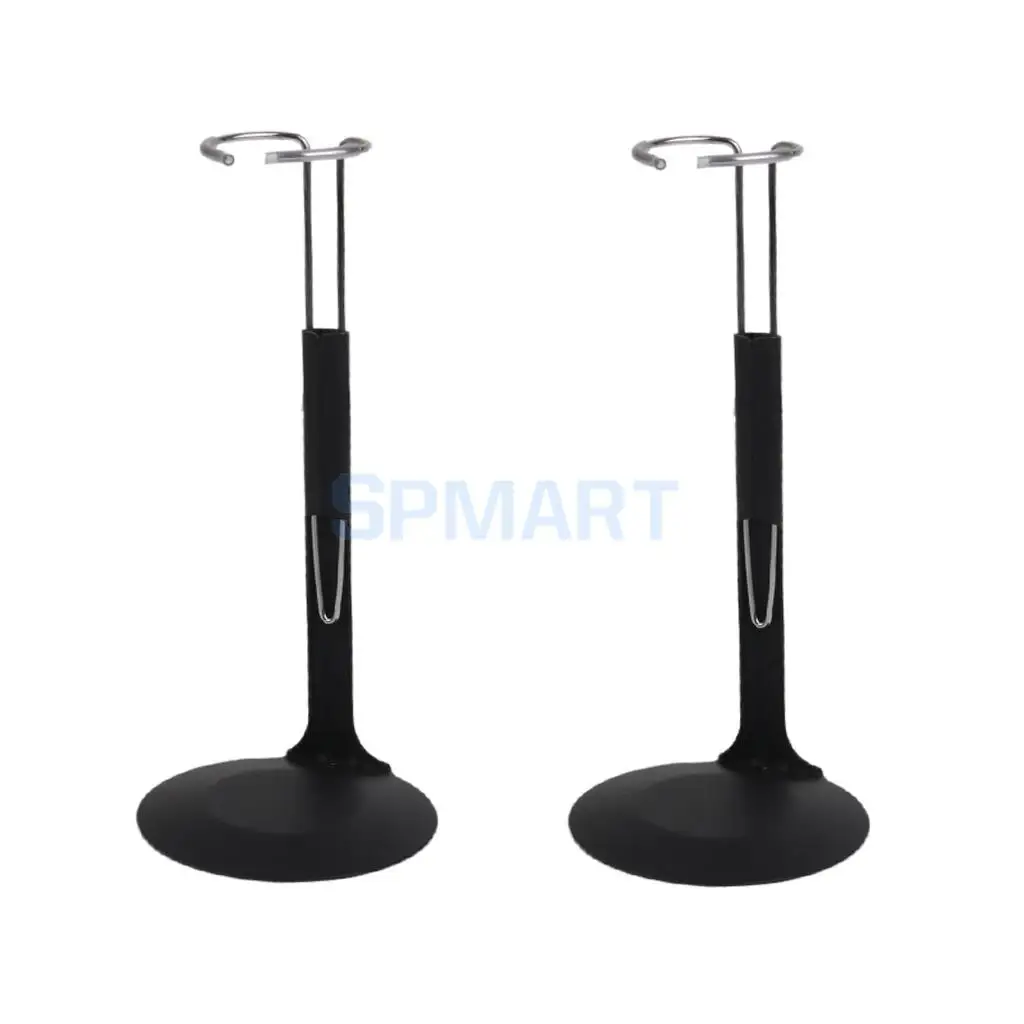 Черная регулируемая подставка для куклы/медведя 2 шт. поддержки в масштабе 1/6 C