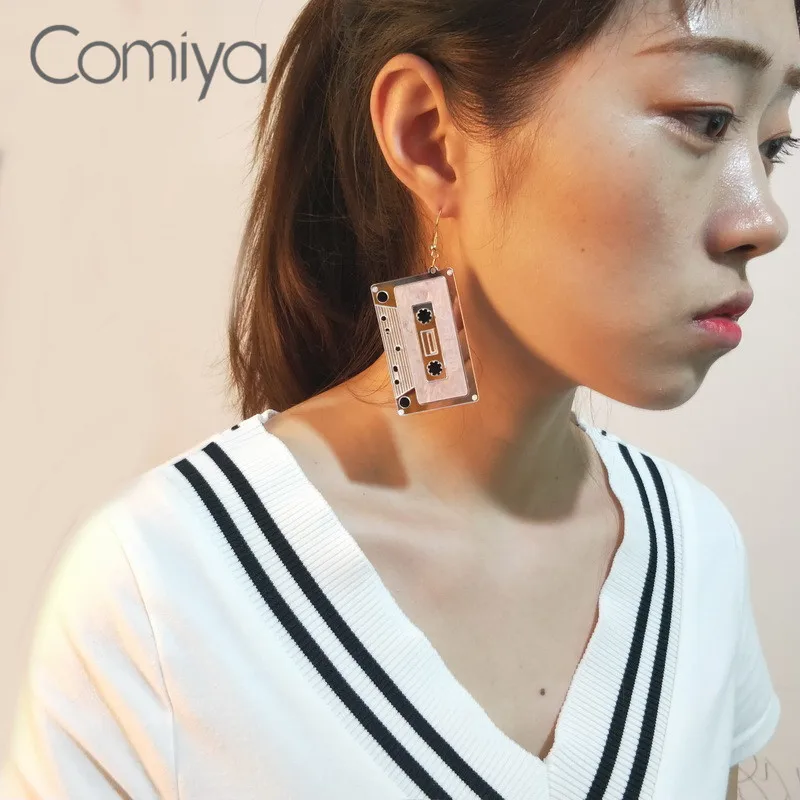 Женские Висячие серьги Comiya длинные висячие из цинкового сплава с акриловой