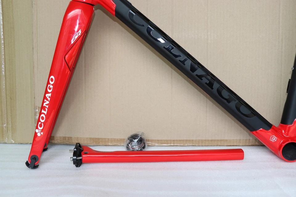 Красный Colnago C64 карбоновый Дорожный полный велосипед с Groupset для продажи углеродный 50 мм Колесная