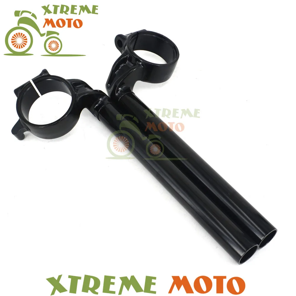 Черная алюминиевая трубка вилки регулируемые Рули ручная клипса зажим для Honda