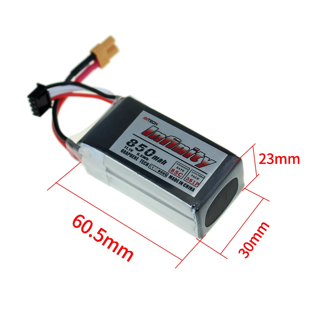 Аккумулятор Infinity 550mAh 850mAh 40c 85C 2S 3S 4S 7,4 V 11,1 V 14,8 V LiPo JST SY60 XT60 XT30 для гоночного дрона RC FPV