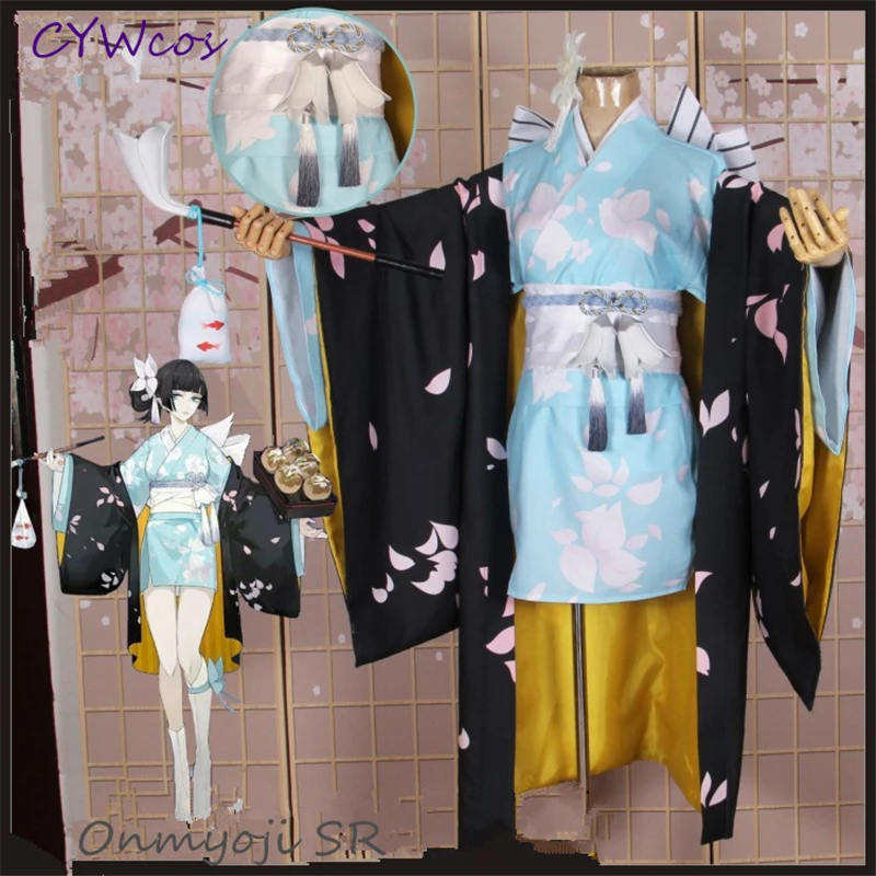 Onmyoji SR Yan Yanluo Новый Косплей Костюм японское кимоно костюмы на Хэллоуин униформа