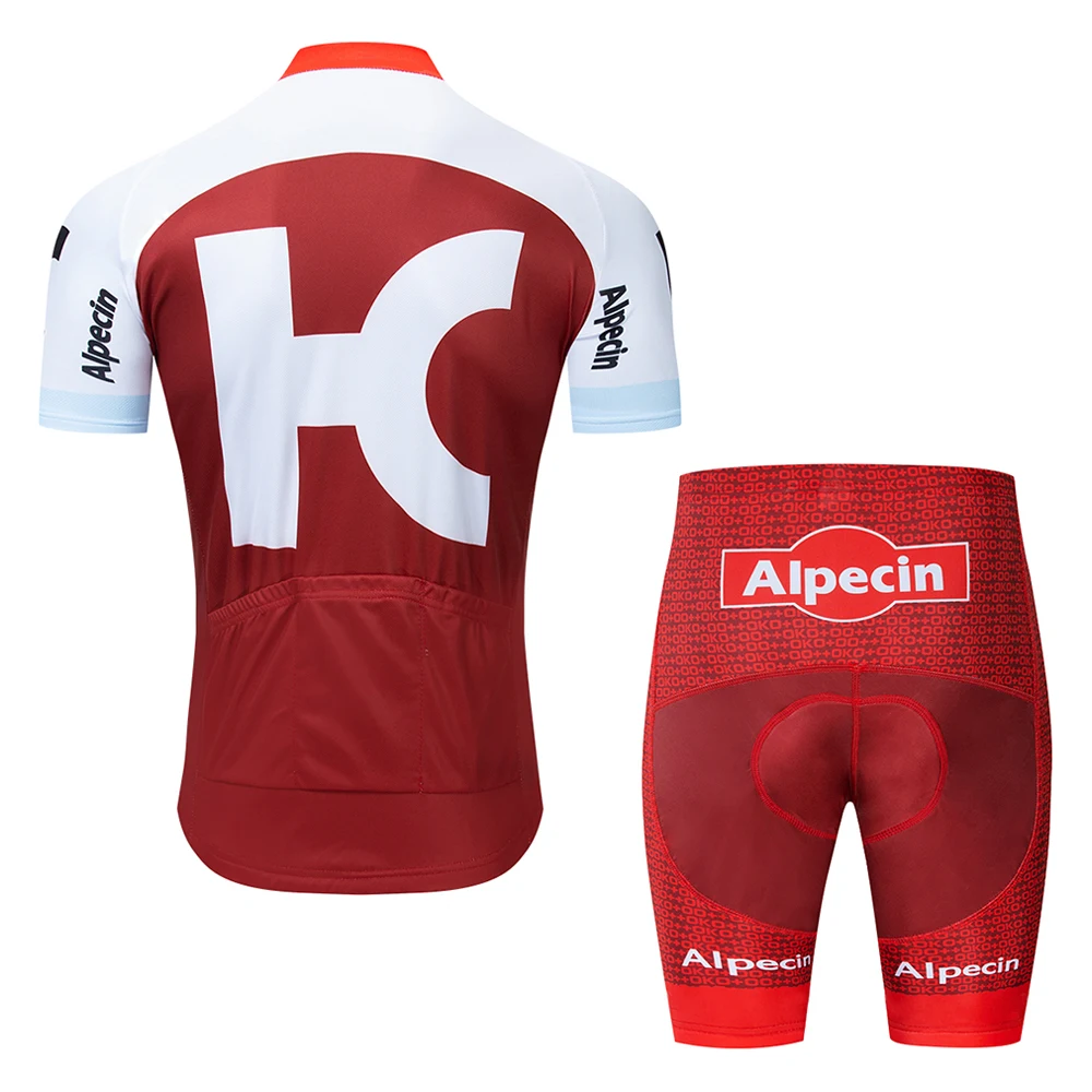 

2019 Alpecin Pro Men Short Sleeve Cycling Jersey Cycling Clothing Bib shorts set MTB cycling clothing cycling apparel 9D gel