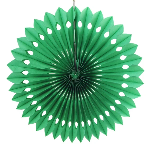 5 шт 20 см папиросная бумага вырезные бумажные веера Pinwheels Висячие цветочные бумажные поделки для душа Свадьба Вечеринка День рождения фестиваль - Цвет: forest green