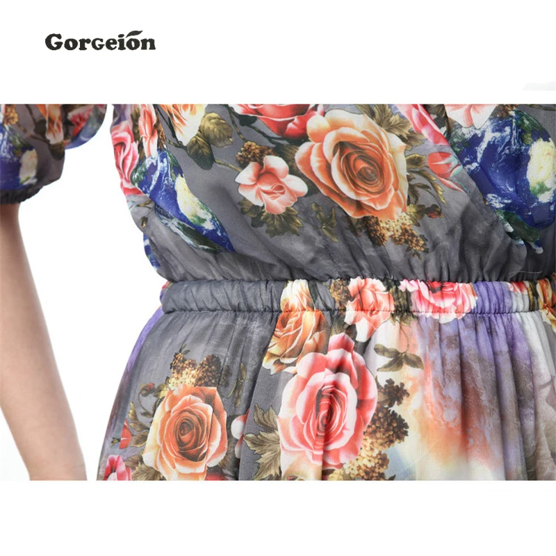 Gorgeion 7XL Плюс Размер Женской Одежды Элегантный Длинные Партия Dress макси Женщины