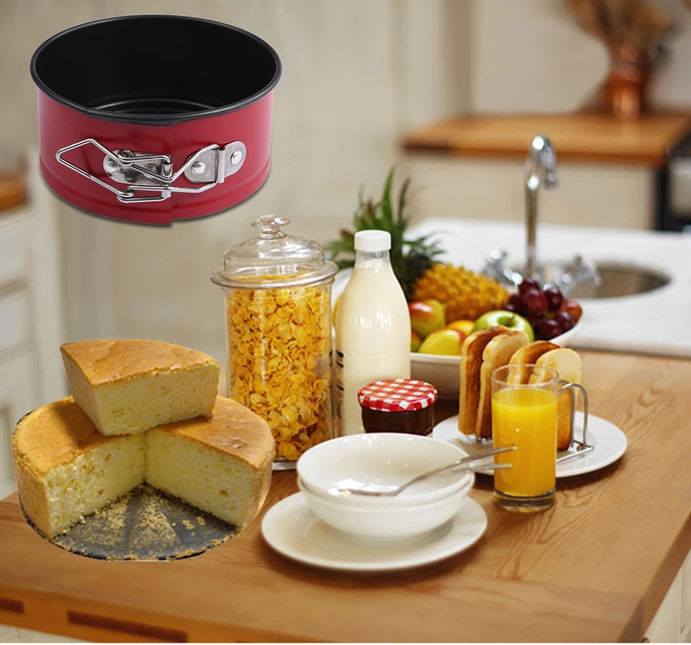 4/7/9 дюймов Круглая форма сердца с антипригарным покрытием разъемная для торта