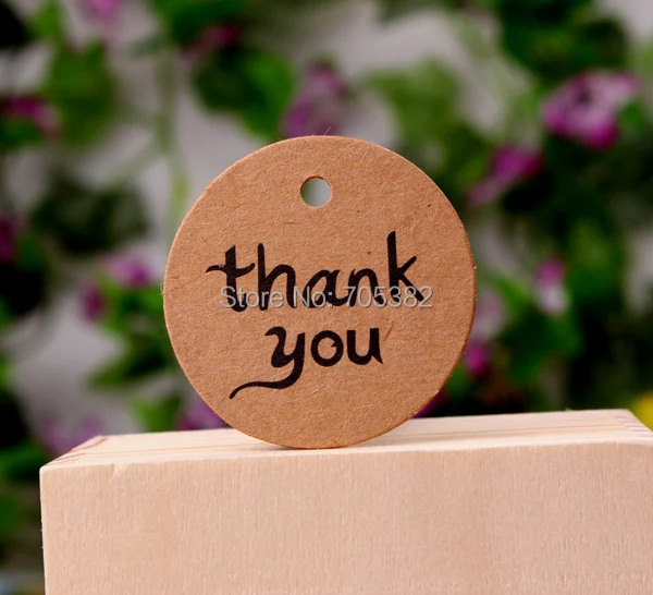 

4*4cm (With cord) DIY "Thank you" Kraft Paper Blank Heart Shape Gift Tag Retro Hang tag Bookmark (aa-620)